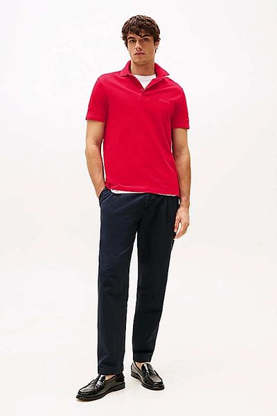 Tommy Hilfiger Men's Th Regular Fit Monotype Polo T-Shirts - Red