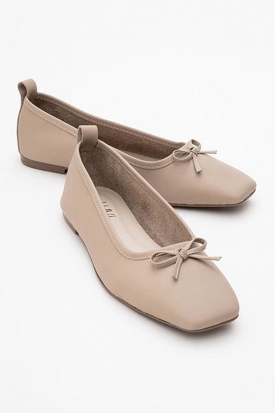 LuviShoes Balerina de damă SOSA din piele naturală din piele naturală cu fundă