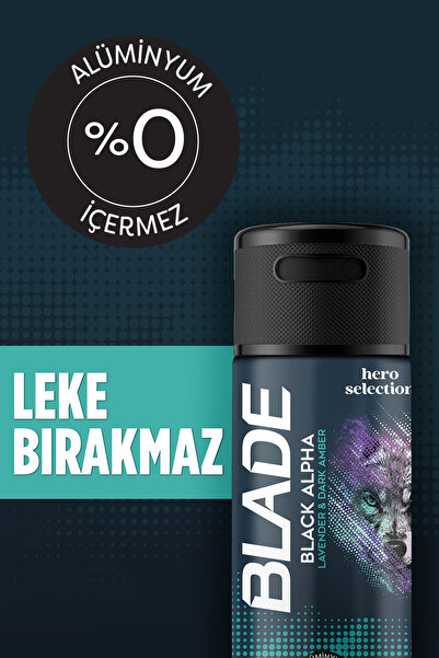 Blade Hero Selection Serisi Black Alpha Erkek Deodorant 6x150 Ml Leke Bırakmaz