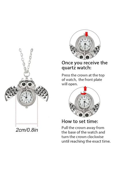 Generic Yellow Chimes Pocket Watch Pendant With Chain For Husband Unique Memorable Gift Dual Purpose