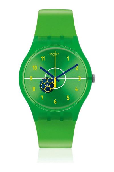 Generic Swatch Entusiasmo Green Dial Unisex Watch Suoz175