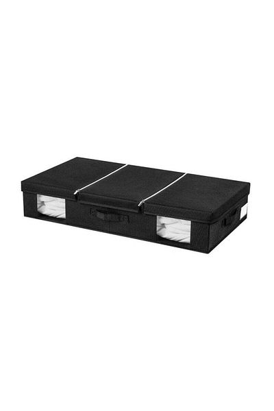 COOYA Multifunctional under-bed storage box,large capacity,waterproof fabric,foldable,with zipper,black