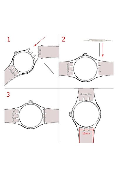 erorex Ultra Thin Replacement Waterproof Silicone Rubber Watch Strap Watch Band For Skin Series