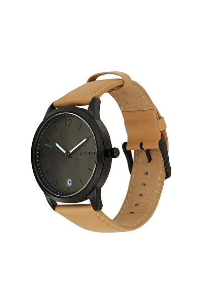 Generic Titan Mens Analogue Watch 1806Nl01 Black Free Size Black Free Size Strap