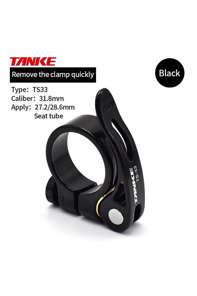 TANKE Ts33-31.8mm Black -mtb Road Bike Seat Post Clamp,fast Releasultralight Aluminum Alloymountain B