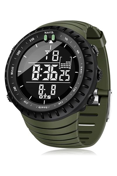 Generic Kastwave Men Sports Military Watches Digital Airplane Shaped Led Light Waterproof Watches