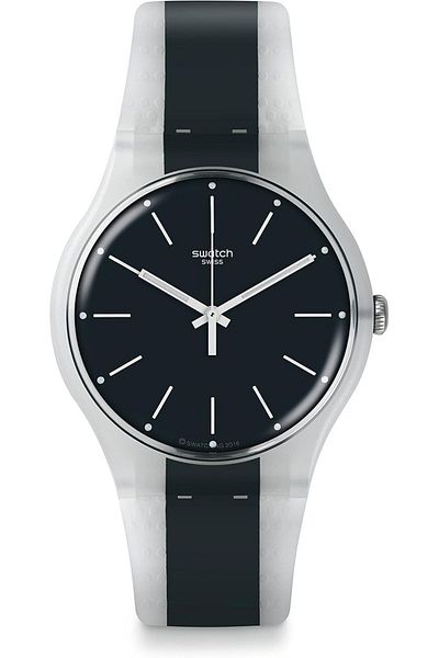 Generic Swatch Men Greyline Suow142 Blue Rubber Swiss Quartz Fashion Watch