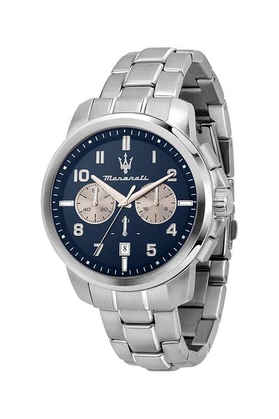 Generic Maserati Men Watch Successo Limited Edition Chronograph Quartz Watch R8873621029 Silver