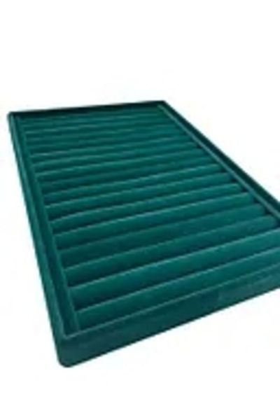 MeGass Dekor Domestic Production Large Size Suede Fabric Green Color 34 cm / 24 cm Stand for Displaying Sausage Rings