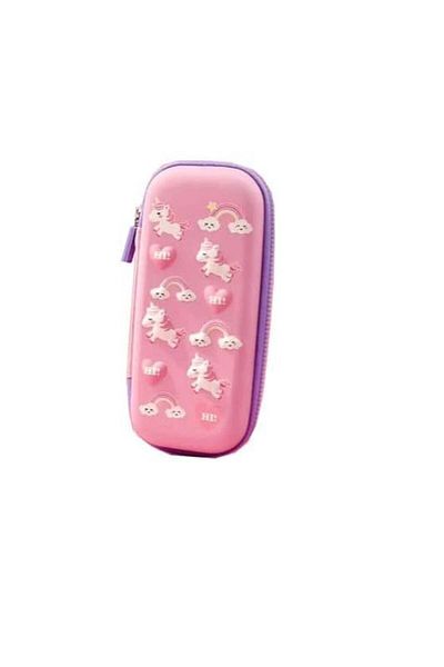 Litou Litou pencil/makeup organizer case, pink/purple, nylon, 22 x 9 x 4.5 cm