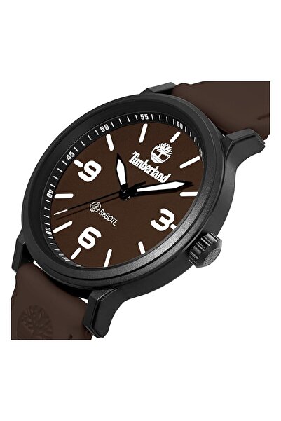 Generic Timberland Driscoll Men Eco Friendly Brown Dial Watch With Silicone Strap
