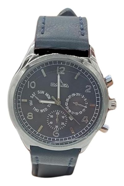 erorex Waterproof Fashionable Mens Watch Unisex Watch Blue Leather With Blue Dial And Date Function