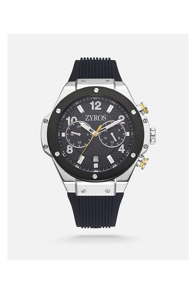 Generic Men Watch With A Blue Rubber Strap