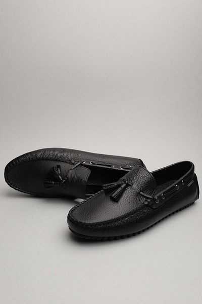 Gondol Loafer clasic din piele naturală pentru bărbați negru 41 Ttx.695