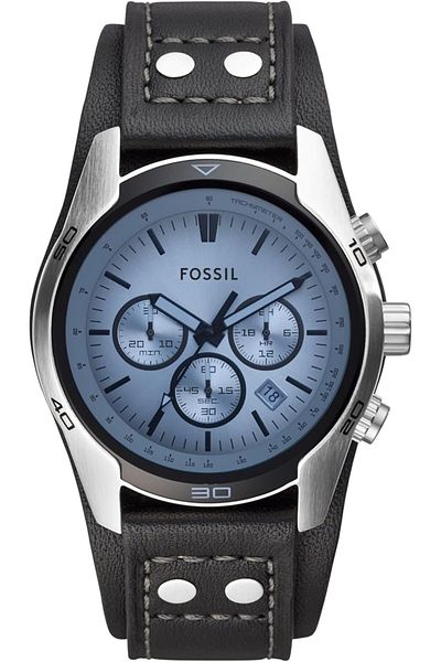 Generic Fossil Coachman Men Watch With Genuine Leather Bracelet Cuff