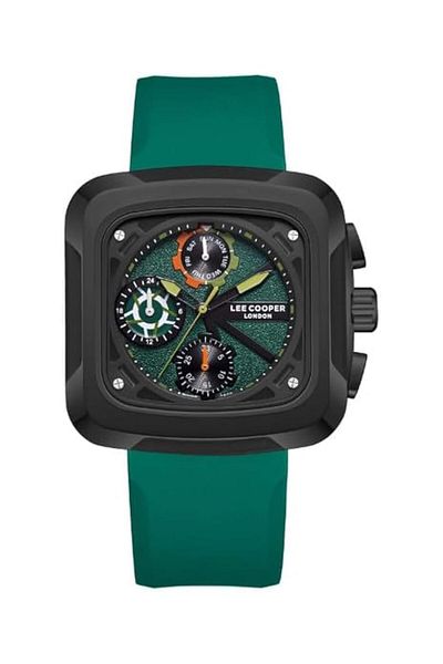 Generic Lee Cooper Men Watch Multi Function Display And Silicone Strap Lc08012 075 Green