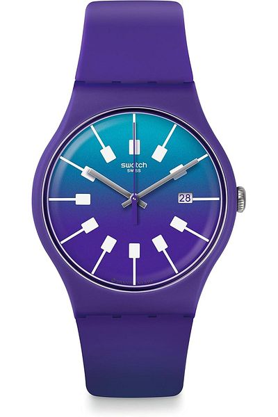 Generic Swatch Unisex Digital Quartz Watch With Silicone Strap Svum101