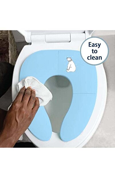 Yelajoy Children's Toilet Seat, Foldable, With 4 Non-slip Silicone Pads, For Round And Oval Toilets, Blue