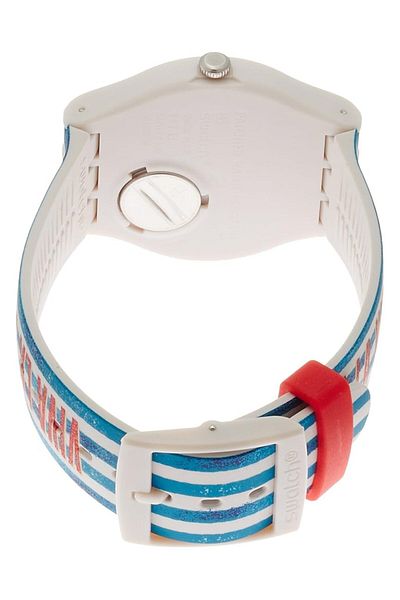 Generic Swatch Men Anavah Suot101 Blue Rubber Swiss Quartz Fashion Watch