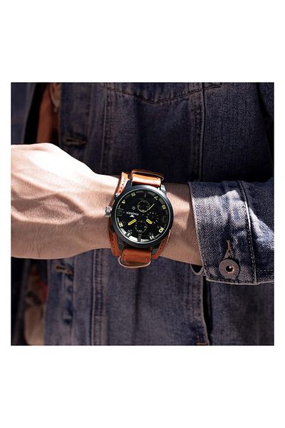 Generic Jewelrywe Men Skeleton Wrist Watch Silver Gold Blue Hollow Dial Analog Mechanical Self Winding