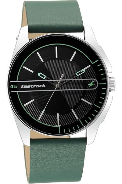 Generic Fastrack Black Dial Analog Watch For Men Nr3089Sl16