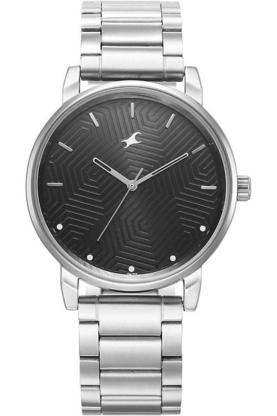 Generic Fastrack Analog Black Dial Men Casual Watch Steel