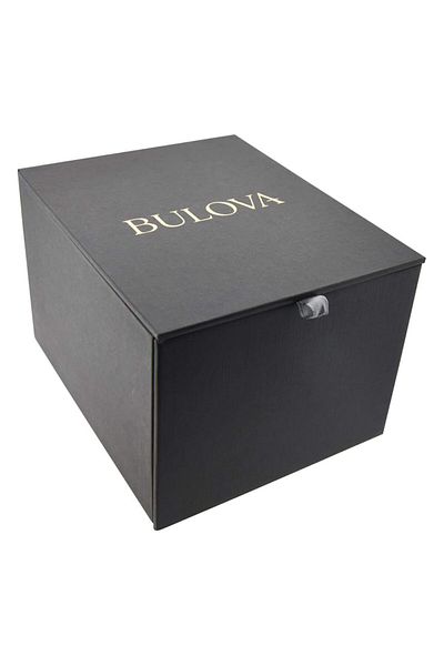 Generic Bulova Men Classic Stainless Steel 3 Hand Date Quartz Watch With Diamonds And Day Date 44Mm