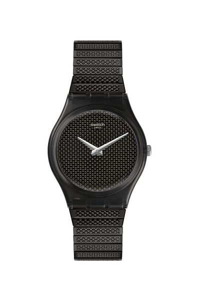 Generic Swatch Noirette L Stainless Steel Strap 12 Casual Watch Model Gb313A Black