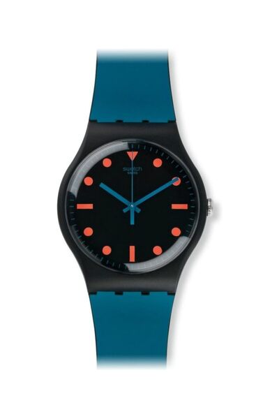 Generic ساعة سواتش للجنسين Suob121 بشاشة تناظرية كوارتز زرقاء