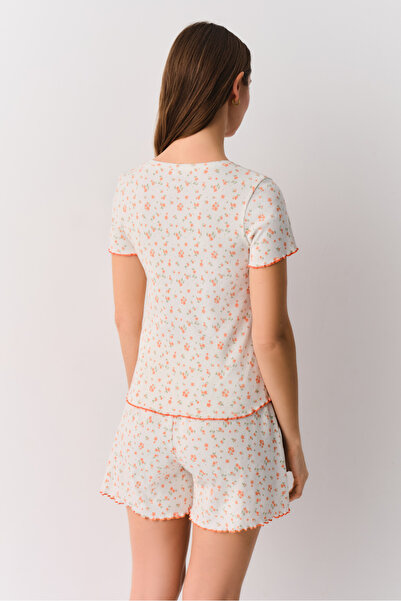 SUWEN Mina Shirt Collar Shorts Pajama Set