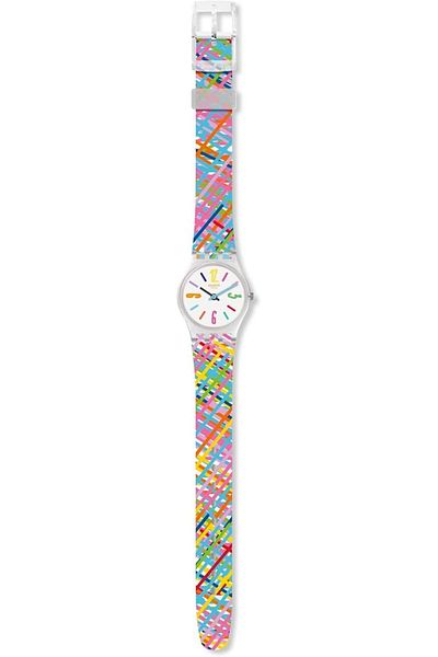 Generic Swatch Unisex Adult Analogue Quartz Watch With Silicone Strap Lk389