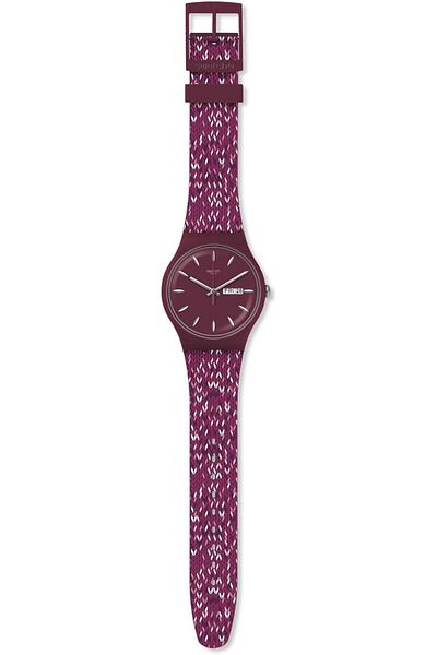 Generic Swatch Trico Purp Purple Dial Men Watch Suov705