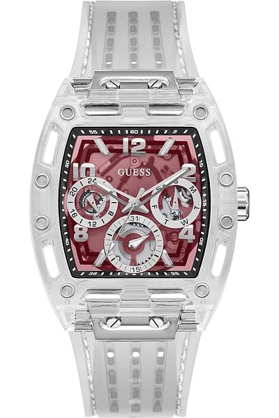 Generic Guess 50Wr Men Analogue Quartz Watch With Silicone Strap Mineral Glass Polycarbonate Case