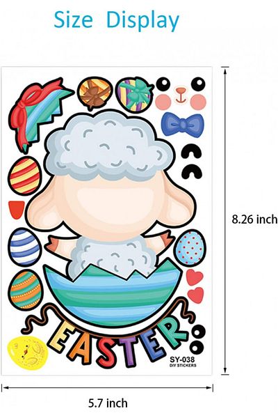 ZEHOK Set de 24 foi cu stickere pentru Paste ZEHOK, vinil, multicolor