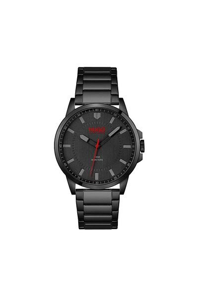 Generic Hugo Men Quartz Stainless Steel And Link Bracelet Casual Watch Color Black Model 1530187