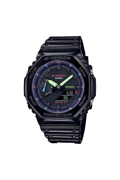 Generic G-Shock Men Watch Digital Analog Black Dial Resin Band Ga 2100Rgb 1Adr Black Bracelet