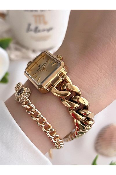 Daniel Klein 30 Mt Waterproof Women's Wristwatch + Bracelet with Steel Chain Design Cord Bfg.10807.3