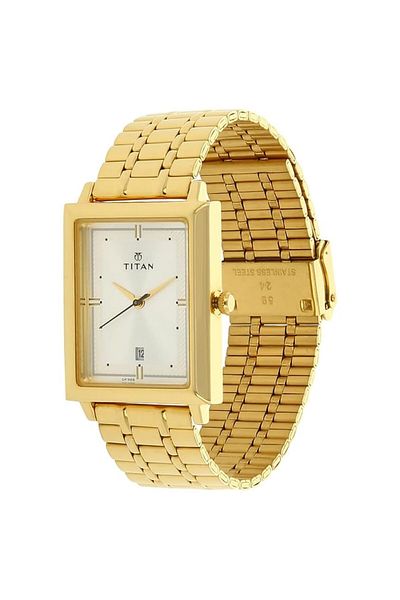 Generic Titan Analog Off White Dial Men Watch Nk1715Ym01