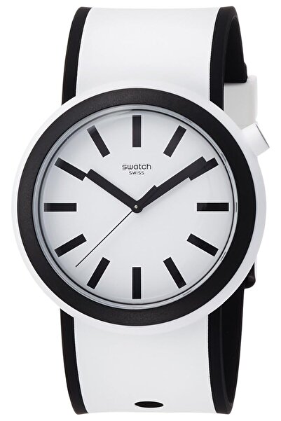 Generic ساعة سواتش نيو بوب كوارتز بمينا بيضاء للجنسين PNW100