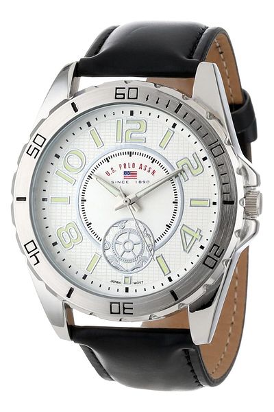 Generic U.S. Polo Assn. Mens Quartz Watch Analog Digital Display And Leather Strap Us5159
