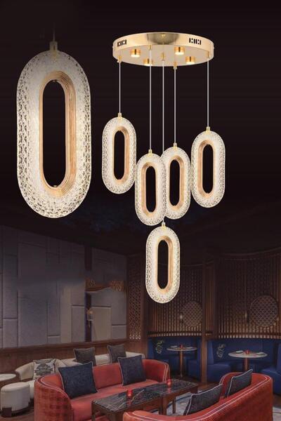 Eys 10w 5'li Gold Sarkıt Led Avize