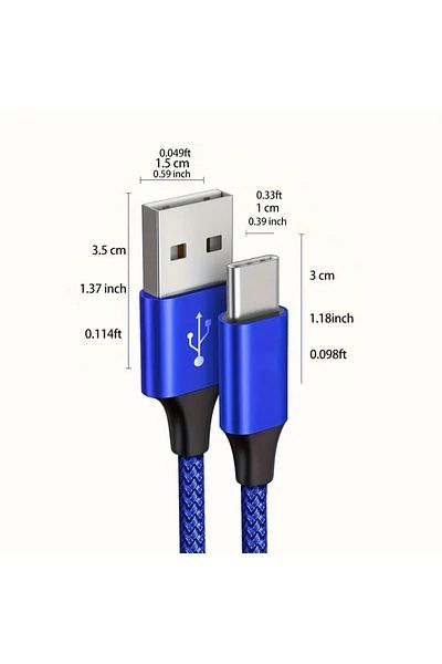 RXL SL 66W USB to Type-C Fast Charging Cable 2m for Android Phones and Data Transfer