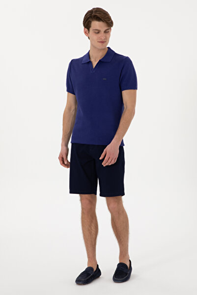 U.S. Polo Assn. Erkek Slim Fit Polo Yaka Açık Lacivert Tişört 50299409-VR059