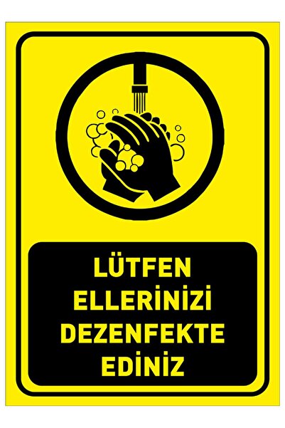 New Jargon 50x70cm Molimo dezinficirajte nalepnicu - Molimo operite ruke Syl43