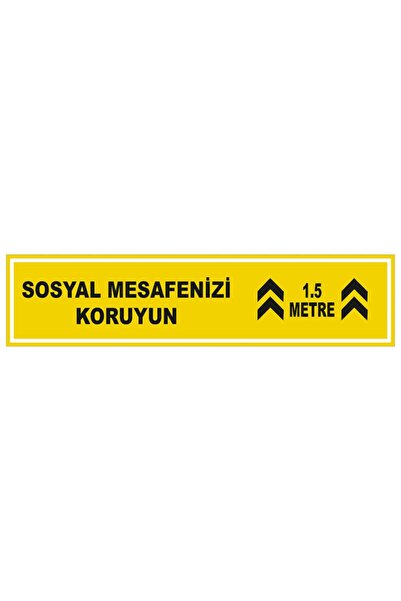 New Jargon Zaštitite svoj znak za održavanje socijalne distance, žuta nalepni...