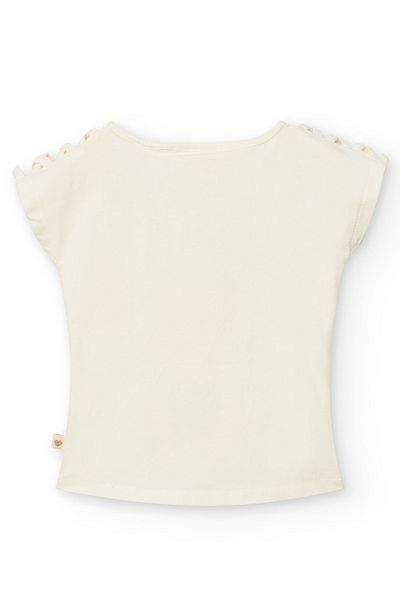 Boboli Girls' T-shirt with Floral Print
