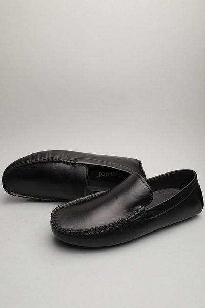 Gondol Loafer clasic pentru bărbați din piele naturală neagră 42 ttx.6016