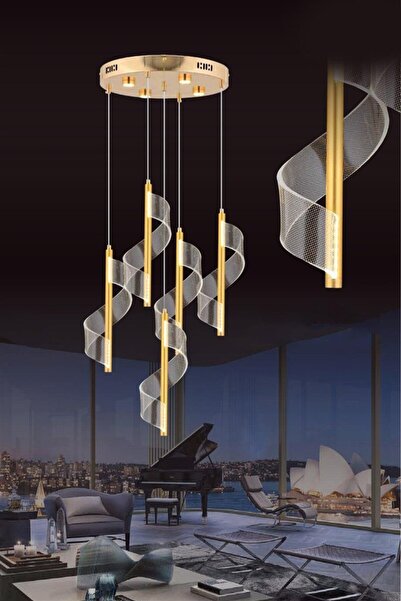 Eys 4w 5'li Gold Sarkıt Led Avize