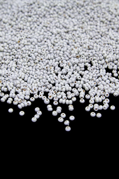 Serhat Aksesuar ve El İşçilik 2 ملم خرز خشبي أبيض 50 جرام