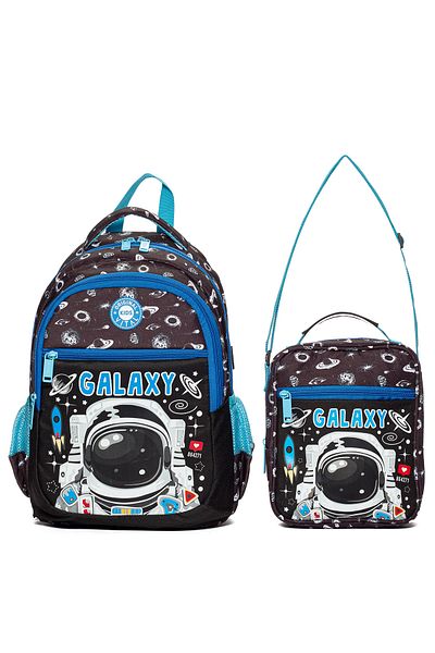 Go Veform Set de 2 ghiozdane pentru școală primară și cutie de prânz termică VTL20110 bleumarin